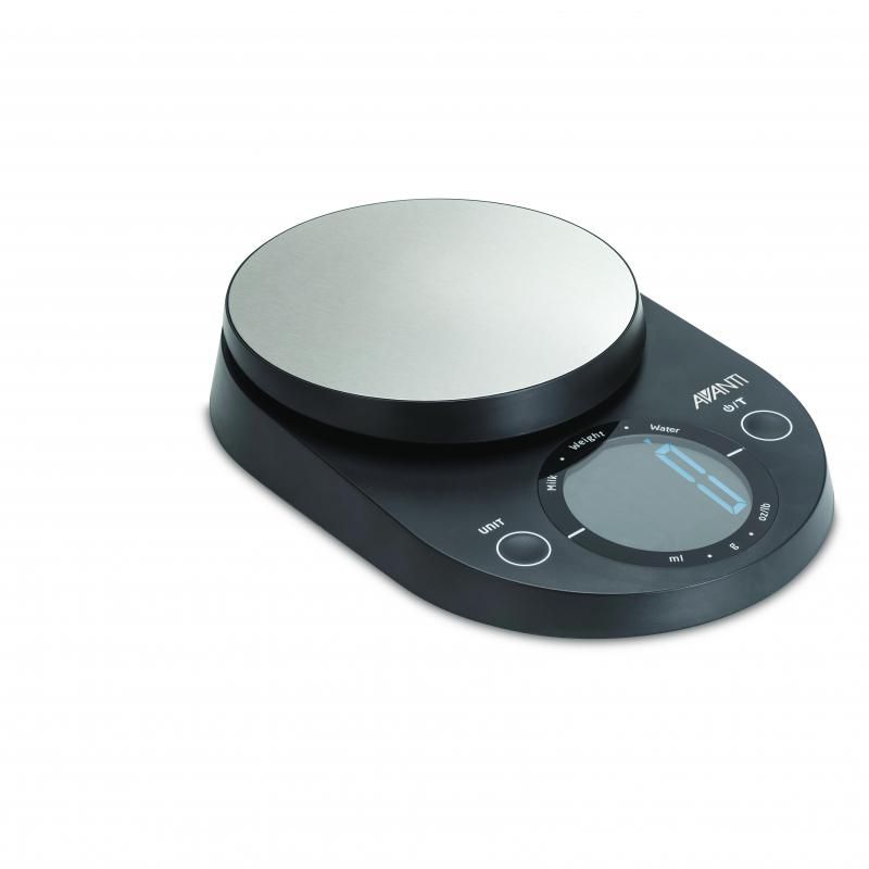 Avanti Large Display Kitchen Scale Black