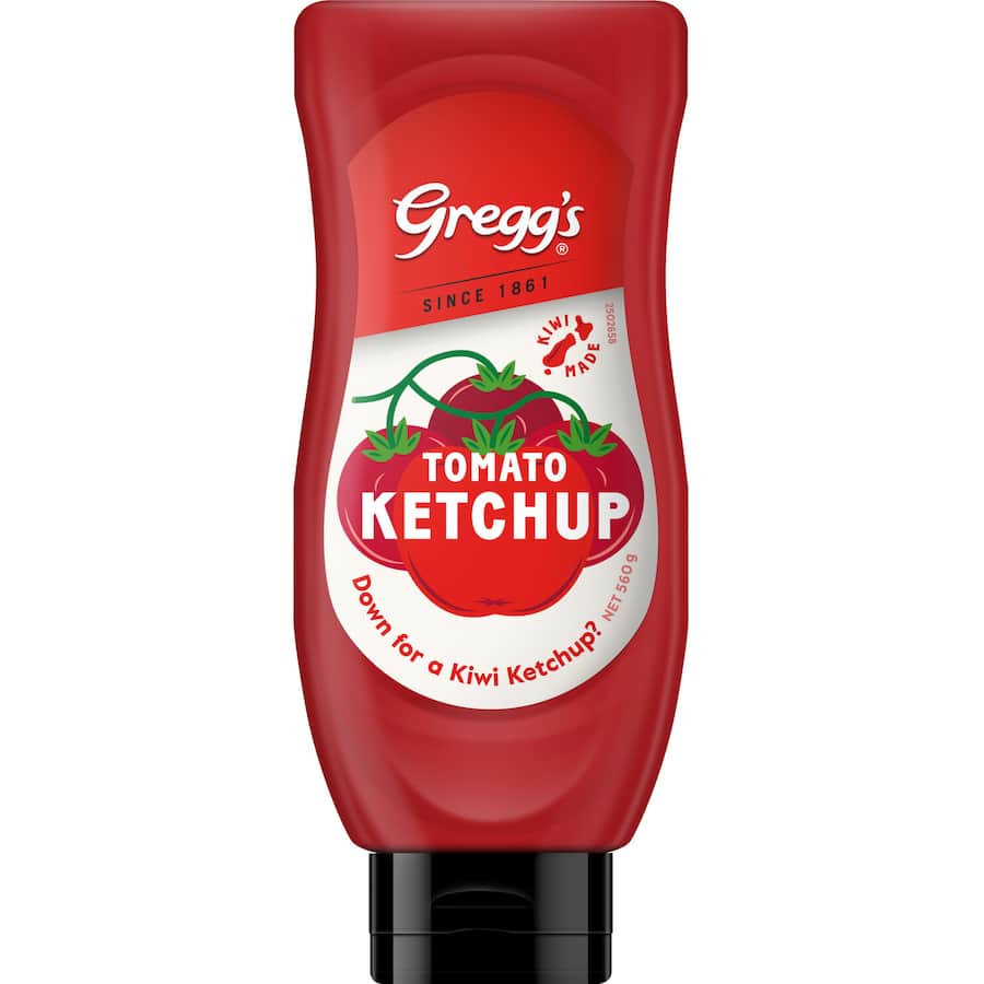 Greggs Upside Down Tomato Ketchup  Squeeze bottle 560g