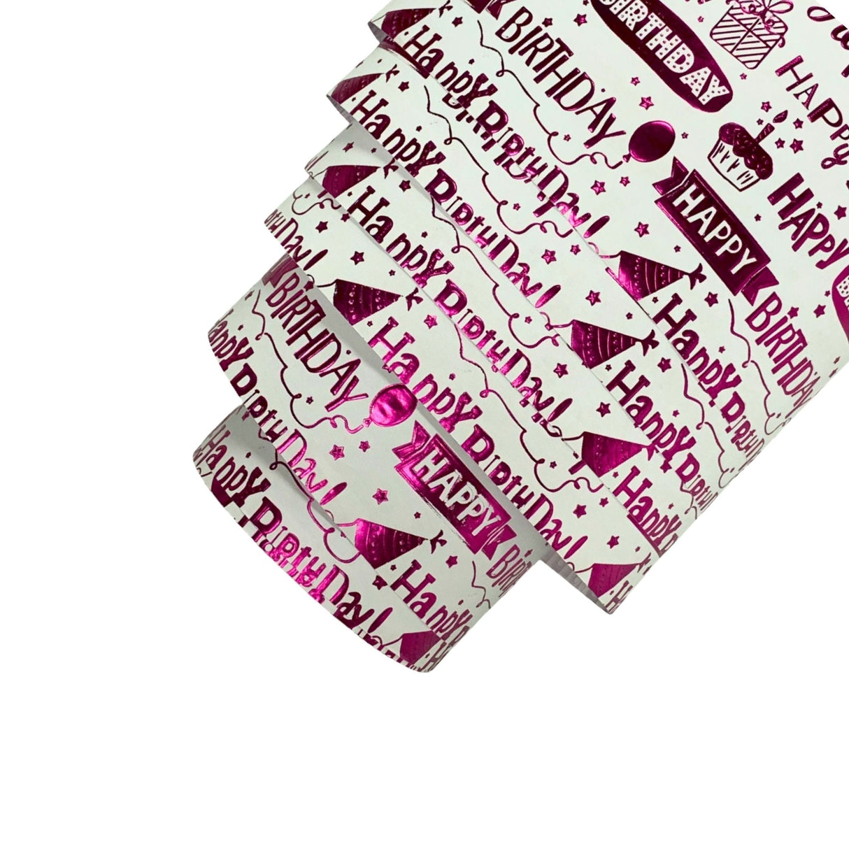 Wrapping Paper - HBD Blue - 50 Metre Roll
