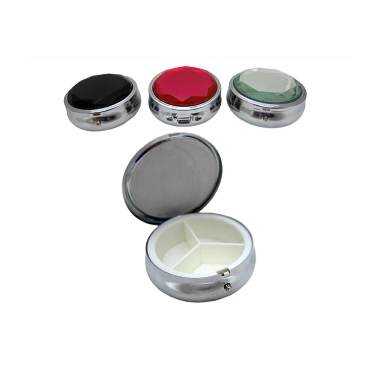 Crystal Pill Box - Pink