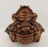 Ornament - Resin Money Frog Antique Gold