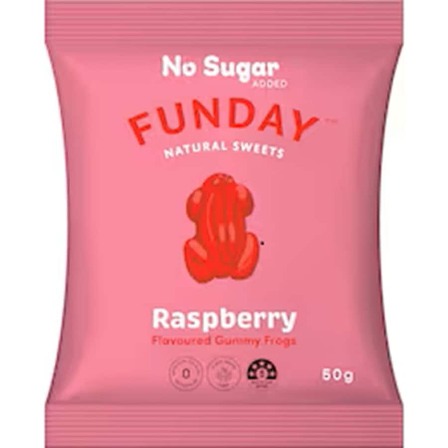 Funday Gummy Frogs Raspberry No Sugar 50g