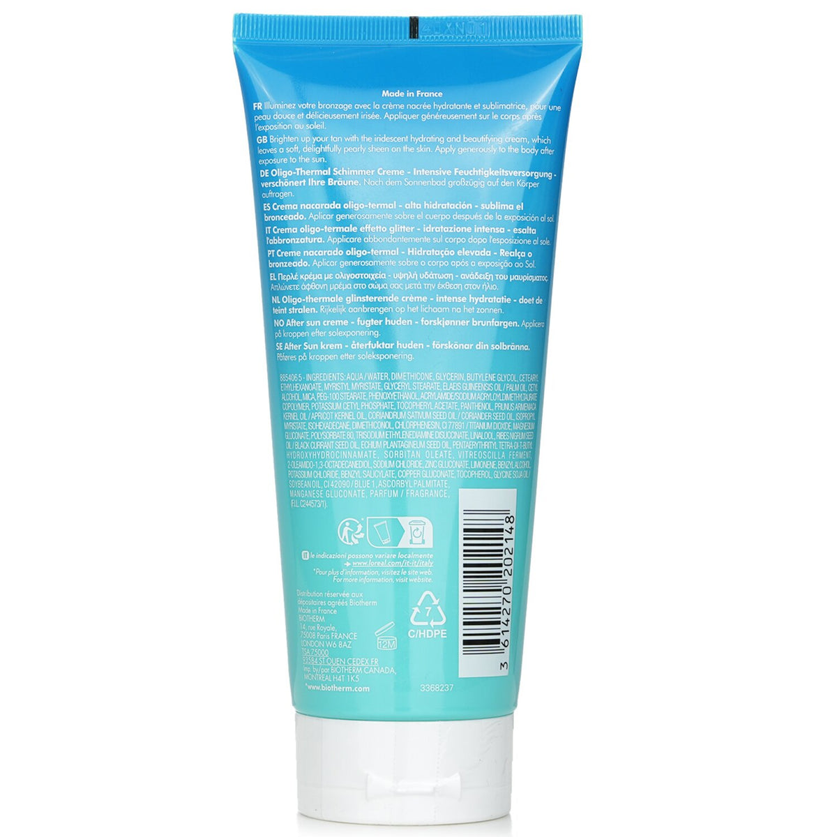 Biotherm - Oligo-Thermale Sparkle Cream Intense Moisturization Beautifies Your T