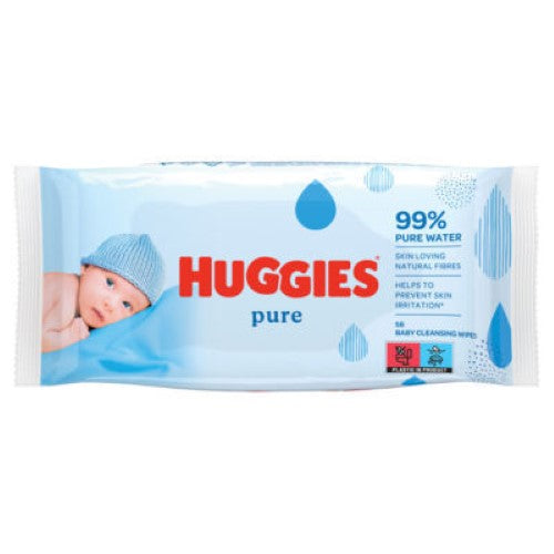 Baby Wipes - Huggies Pure 56pk (10 Packs)