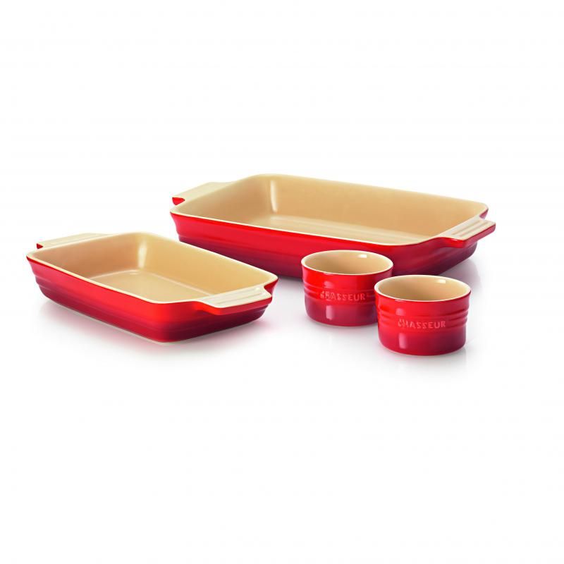 Chasseur La Cuisson 4 Piece Baking Set | Red