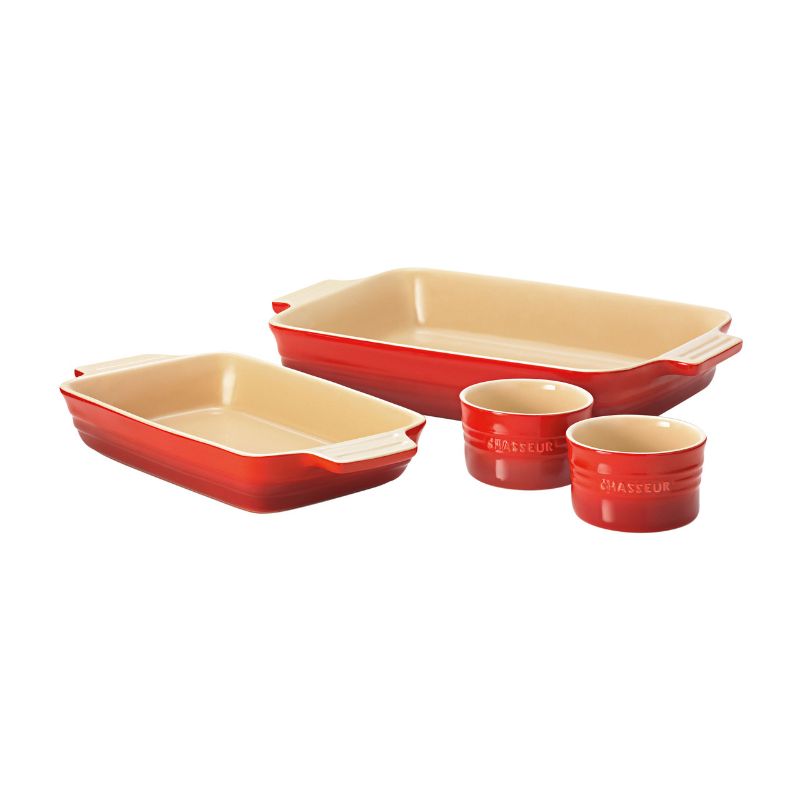 CHASSEUR - 4 Piece Baking Set - Red Red