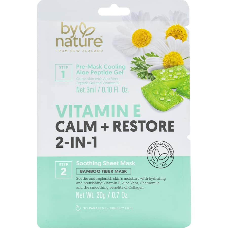 By Nature Calm & Restore Face Mask 2-in-1 Vitamin E 28g