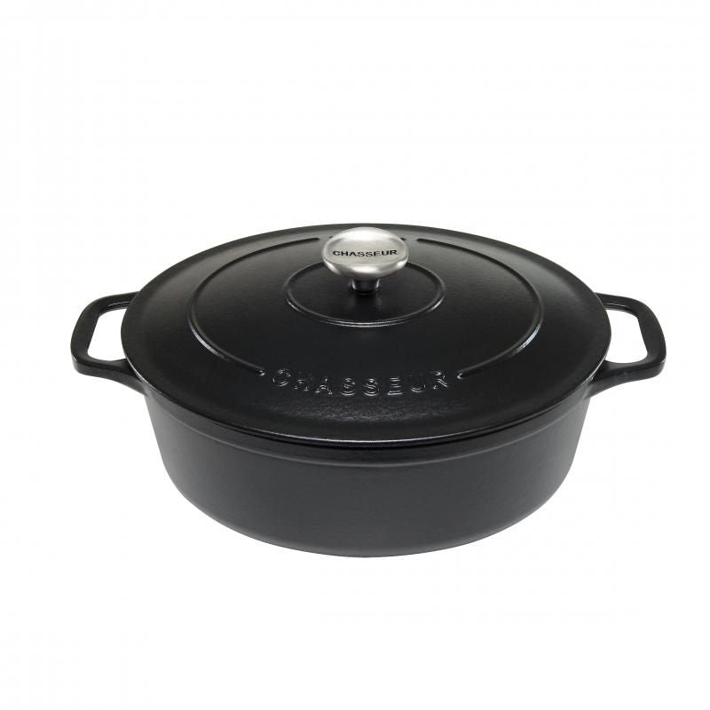 Chasseur Oval French Oven 4L 27cm | Matte Black