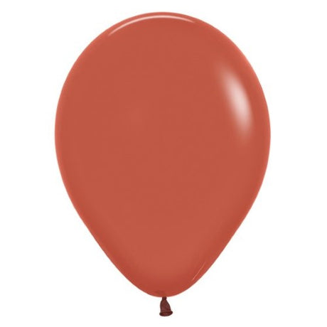 Pack of 50 Sempertex 30cm terracotta balloons, perfect for elevating any event decor with a warm, rustic touch.