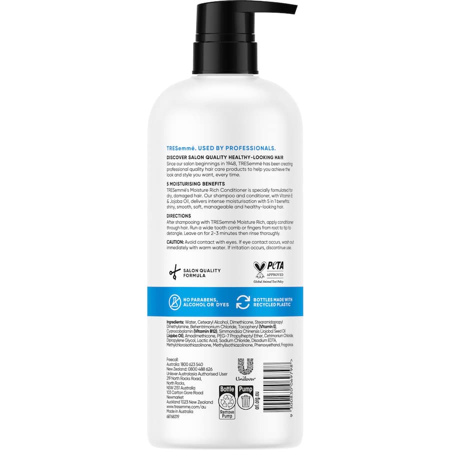 Tresemme Moisture Rich Conditioner Moisture Rich Bottle 940mL