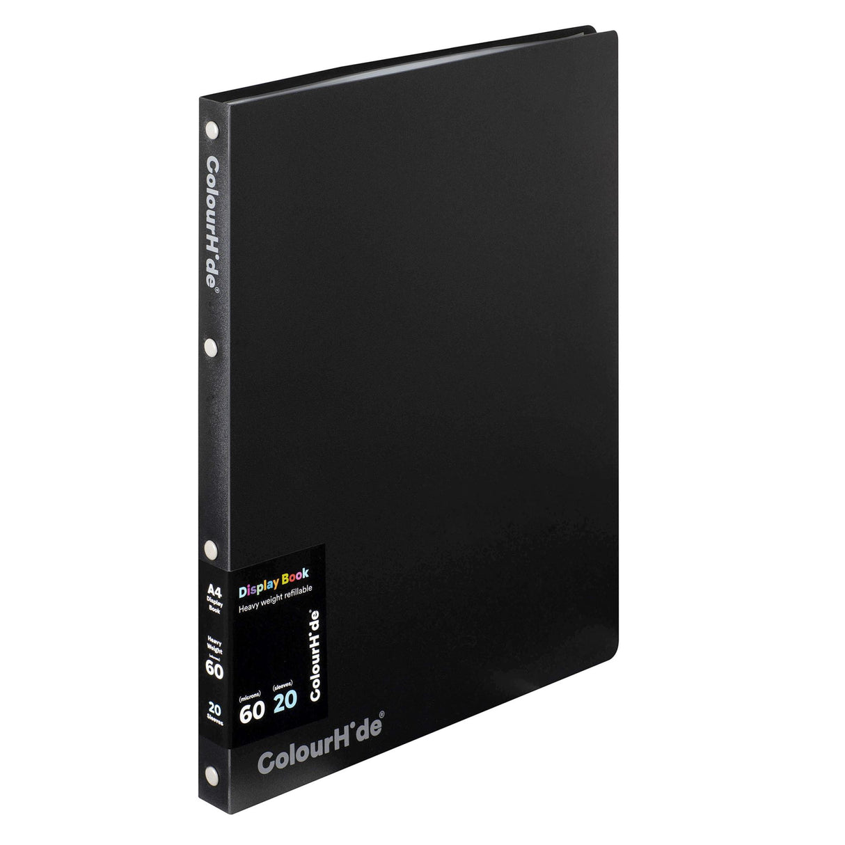 Colourhide Display Book Refillable 20pkt Blk - Pack Of 10