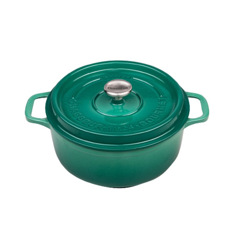 CHASSEUR - Gourmet Round French Oven 24cm/4 Litre Cast Iron, Jade