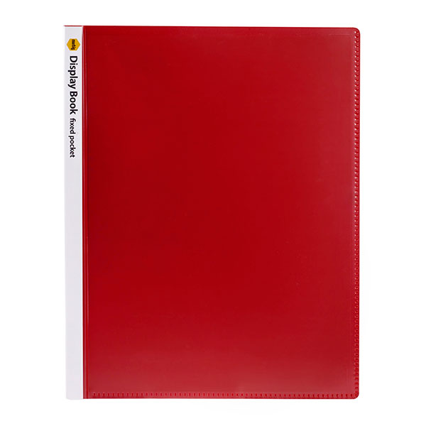 Marbig A4 Non-Ref display book, red, 40pg, pack of 10, perfect for organizing and presenting documents professionally.