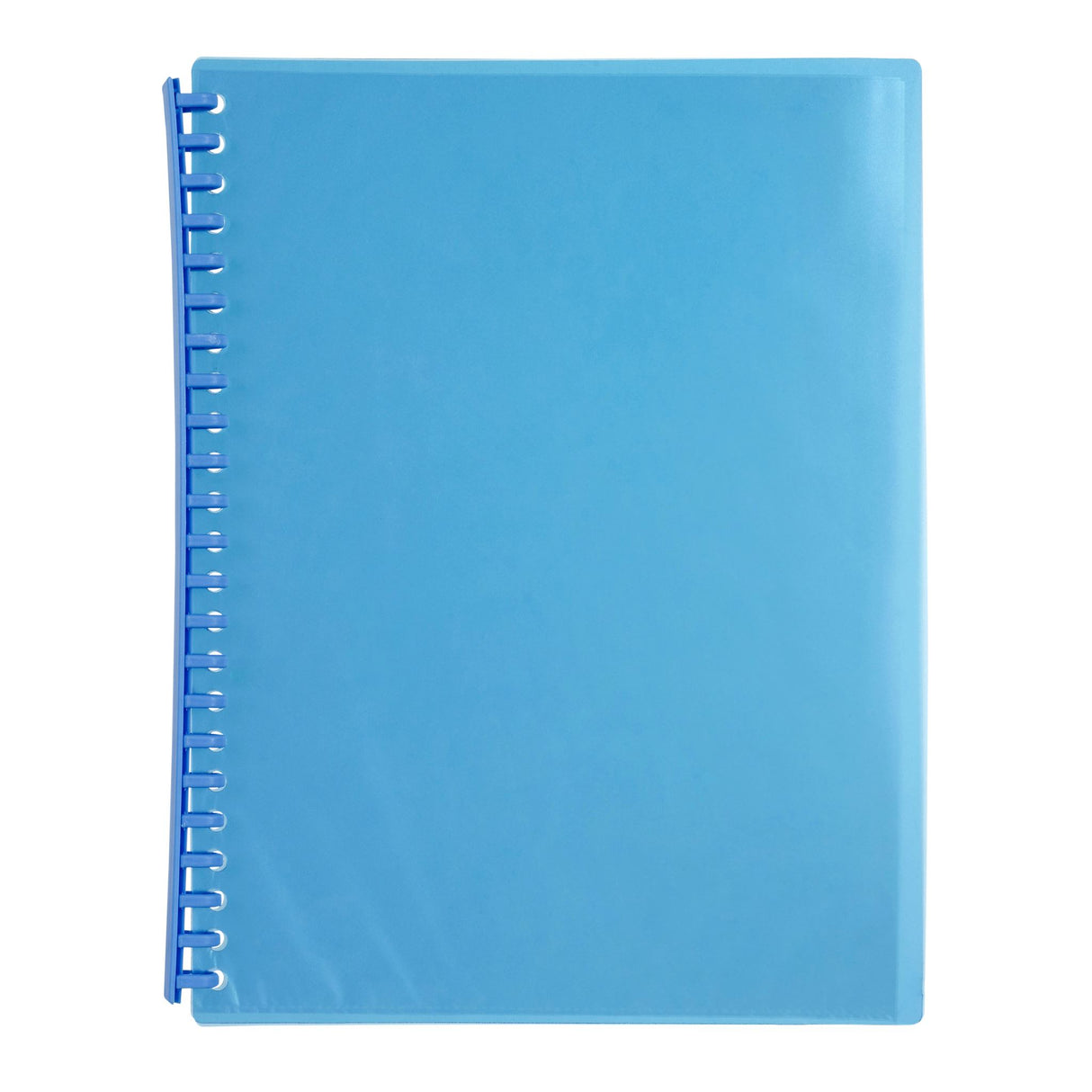 Pack of 10 MARBIG® Refillable Display Books in marine color, each with 20 clear pockets for organized document storage.