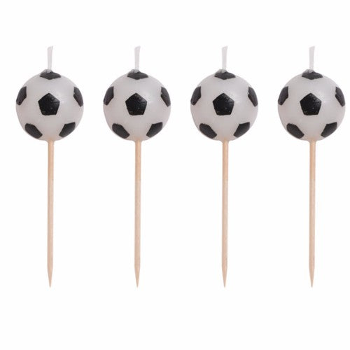 Soccer Fanatic Pick Soccer Ball Candles - Pack of 4