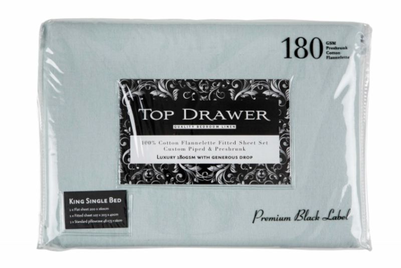 Double Sheet Set - TD Flannelette 180GSM (Seafoam)