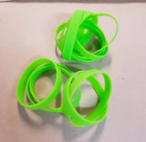 Silicon/Silicone Wristbands -10 Units LIME GREEN
