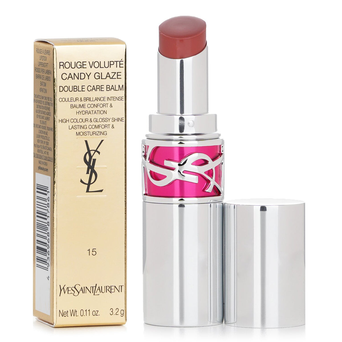 Yves Saint Laurent - Rouge Volupte Candy Glaze Double Care Balm - # 15 Showcasin