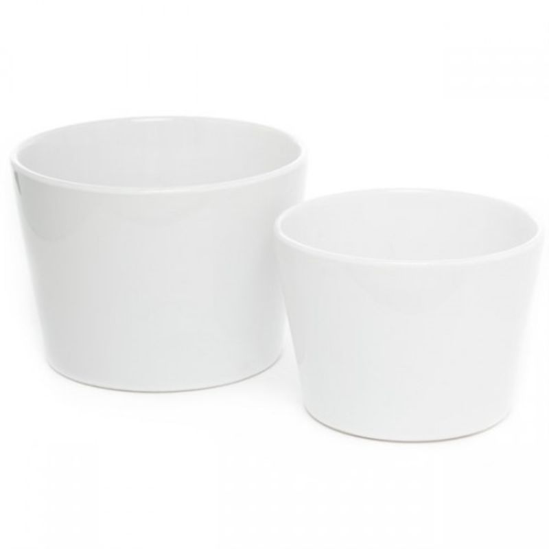 Ceramic Bondi Conical - Tapered White (Set of 2)