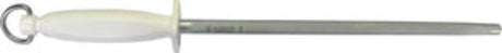 Butchers Steel P202 with plastic handle, 300mm length and helical rough cut for sharpening kitchen knives efficiently.