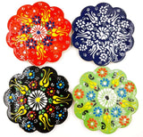Turkish Handpainted Coasters - 12cm (Set of 4 Assorted)