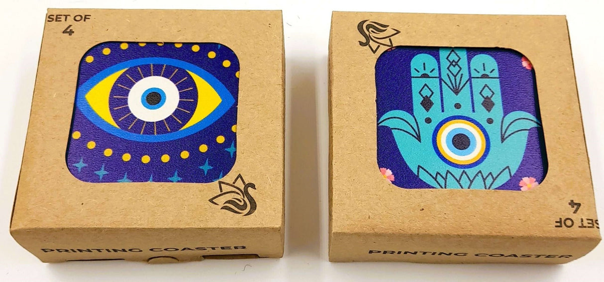 Coasters - Evil Eye 9cm (Set of 2 Assorted)