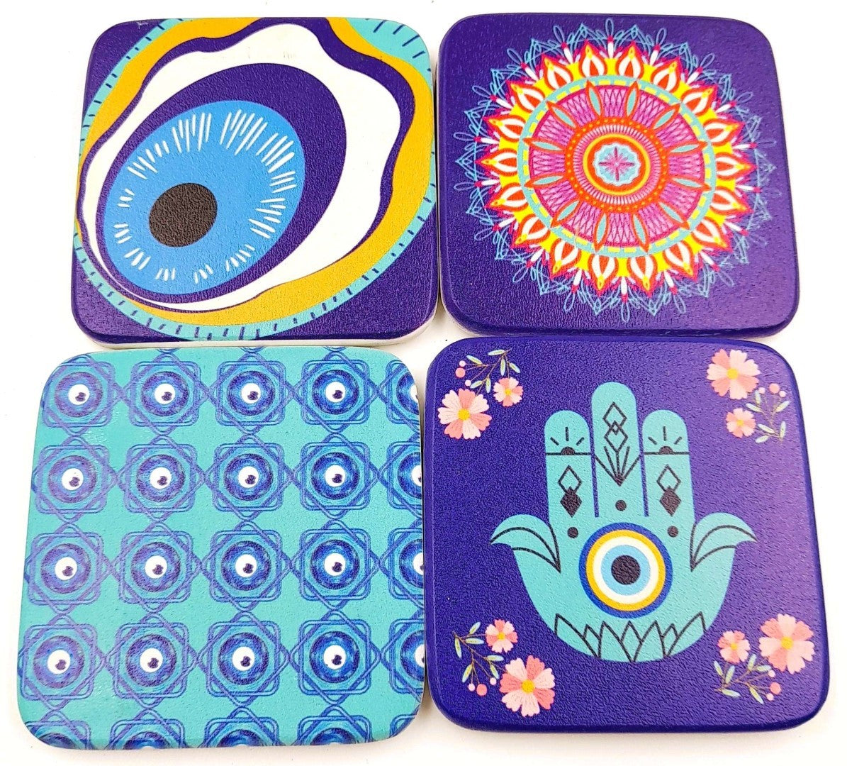 Coasters - Evil Eye 9cm (Set of 2 Assorted)