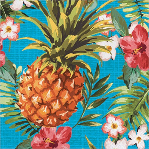 Aloha Luncheon Napkins Square Paper Luau - Pack of 16