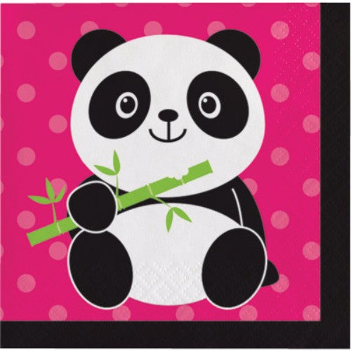 Panda - Monium Beverage Napkins - Pack of 16