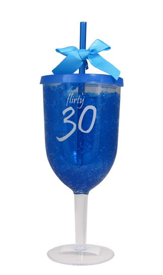30th Birthday Novelty Wine Glass - Frosty - 355ml