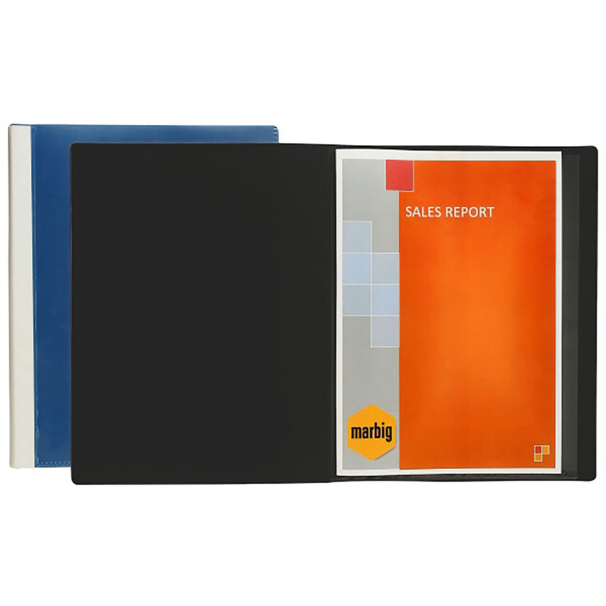 Marbig Display Book - Clearview 76pg A4 W/ Tabs Black