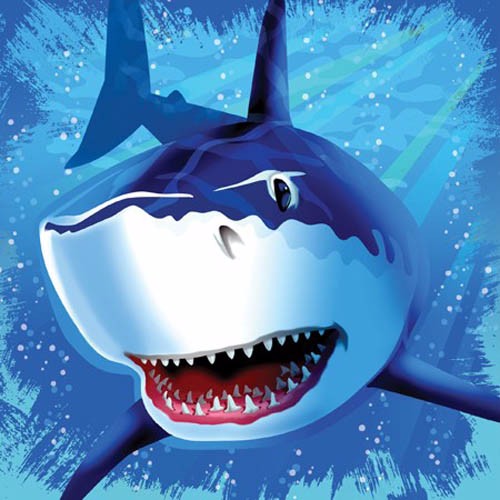 Shark Splash Lunch Napkins - Pack of 16