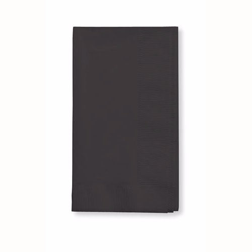 Luxurious black velvet dinner napkins, 40cm x 40cm, 2-ply, perfect for elegant dining occasions, pack of 50.