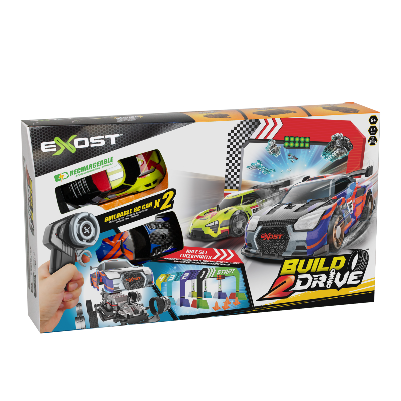 Remote Control Car - SILVERLIT BUILD 2 DRIVE DUO PACK RACE SET