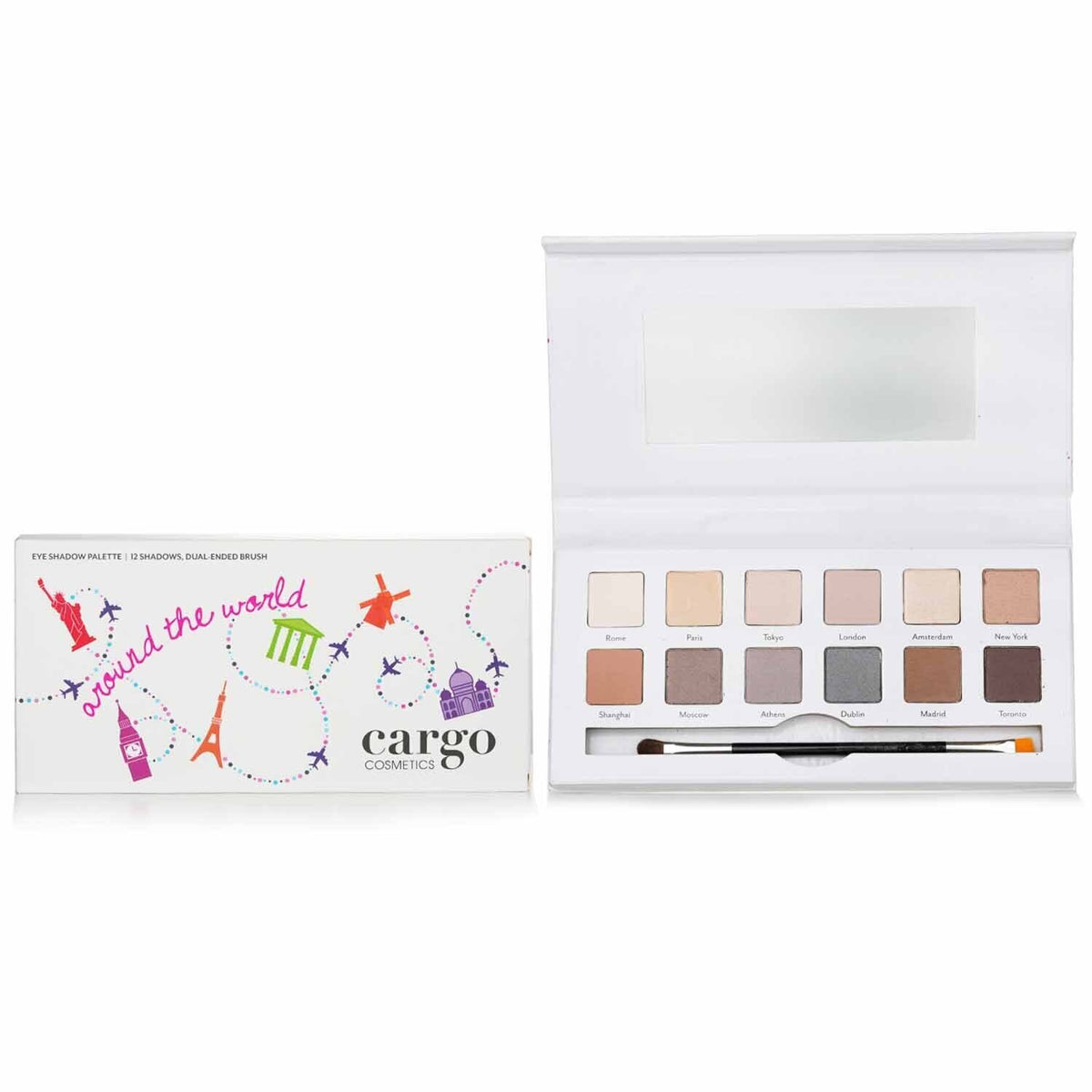 Cargo - Around the World Eye Shadow Palette (12x Eye Shadow, 1x Shadow Brush)  -
