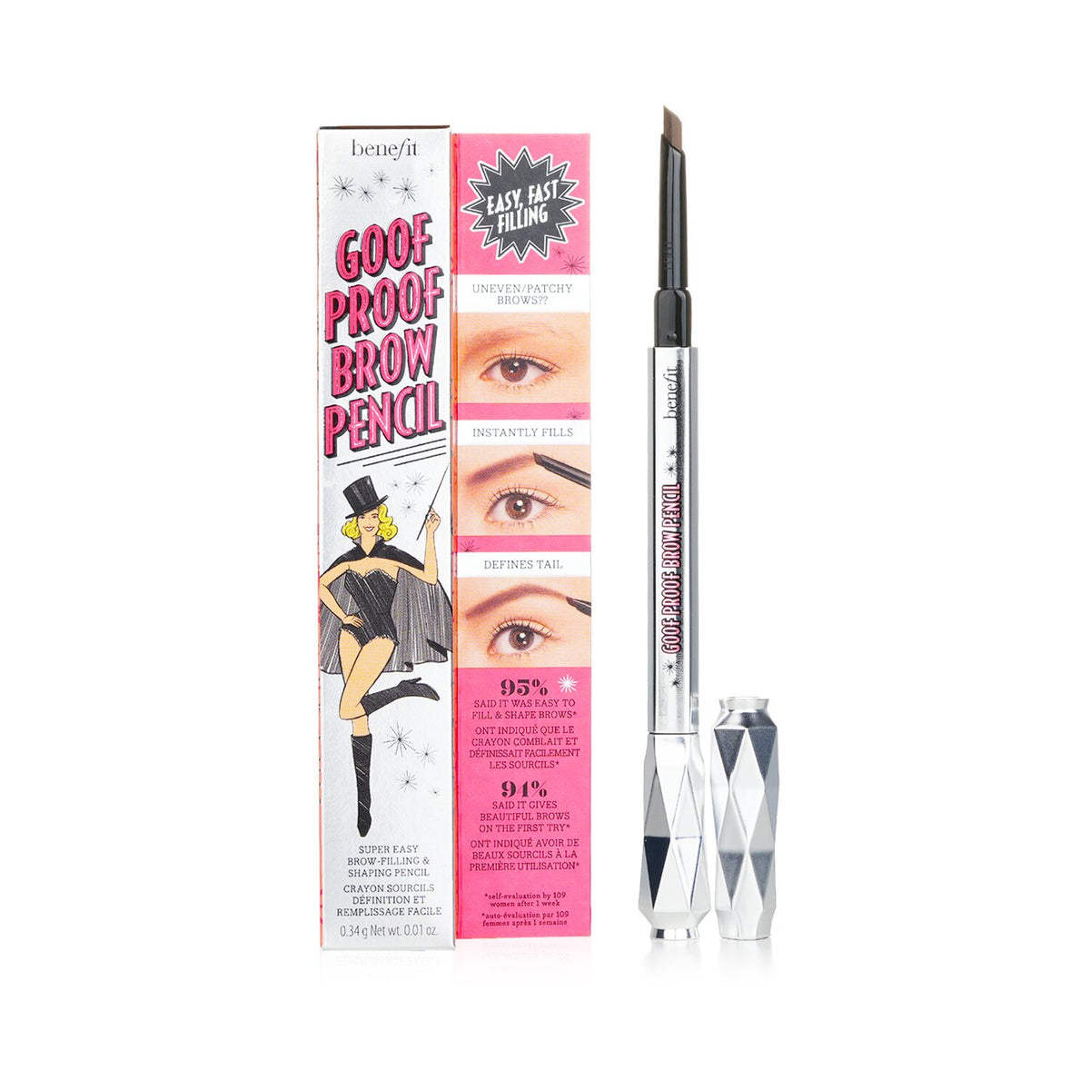 Benefit - Goof Proof Brow Pencil - # 4 (Medium)  - 0.34g/0.01oz