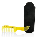 The Art Of Shaving - Horn Mustache Comb - Black Suedine  - 1pc