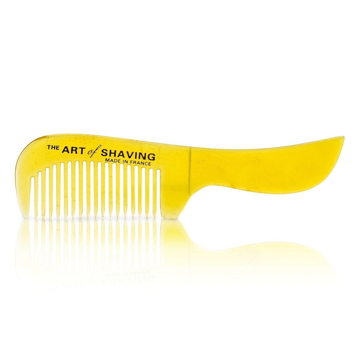 The Art Of Shaving - Horn Mustache Comb - Black Suedine  - 1pc