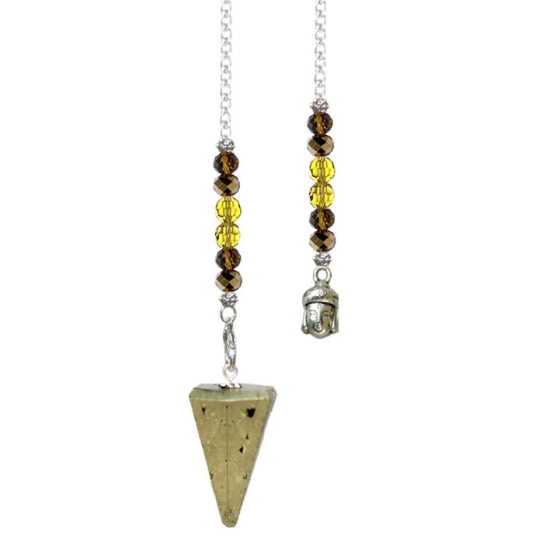 Pendulum Faceted Pyrite Buddha