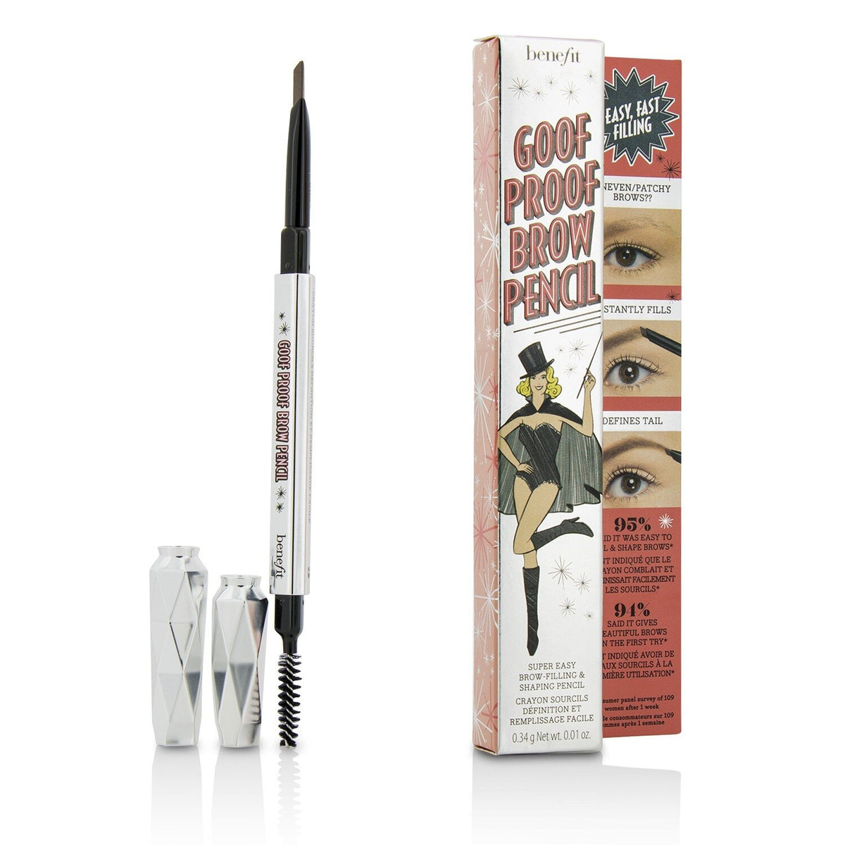 Benefit - Goof Proof Brow Pencil - # 3 (Medium)  - 0.34g/0.01oz