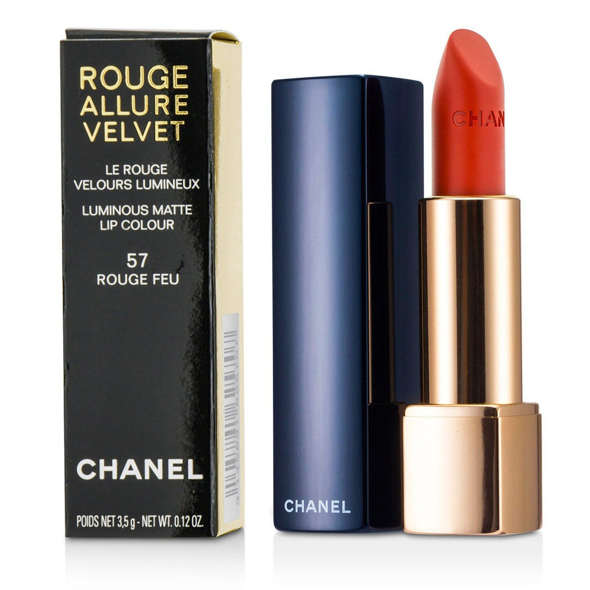 Chanel - Rouge Allure Velvet - # 57 Rouge Feu  - 3.5g/0.12oz