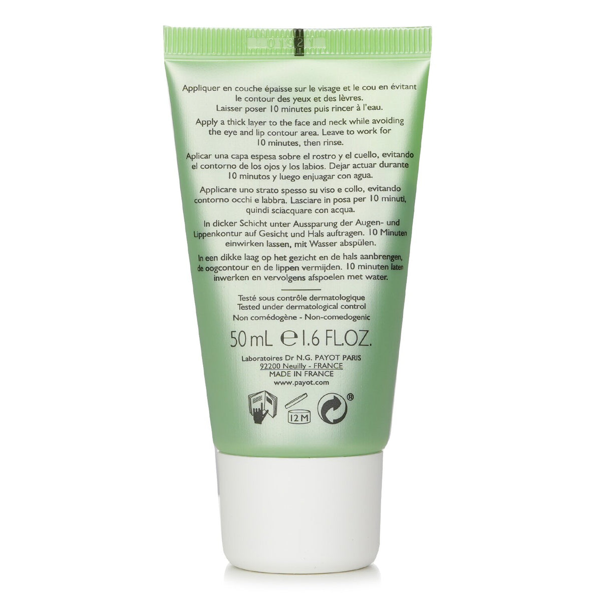 Payot - Pate Grise Masque Charbon - Ultra-Absorbent Mattifying Care  - 50ml/1.6o