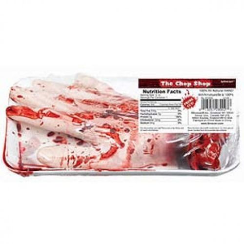 Meat Market Hand Value Size plastic container, 21cm x 14cm x 5cm, perfect for storing and displaying meats.