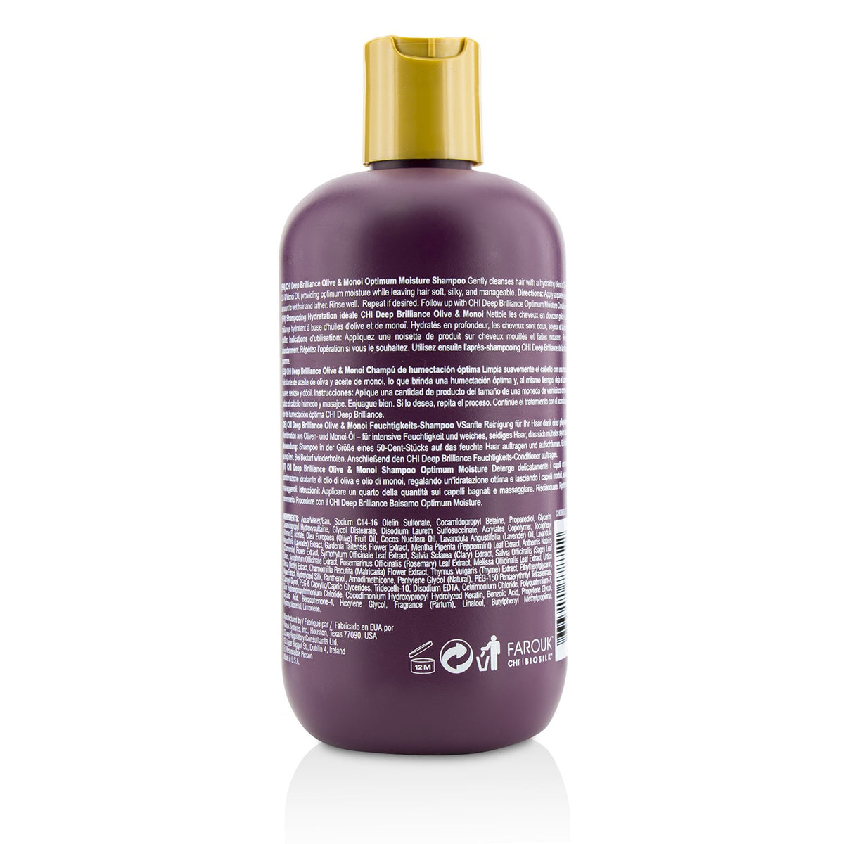 CHI Deep Brilliance Olive & Monoi Optimum Moisture Shampoo 355ml/12oz