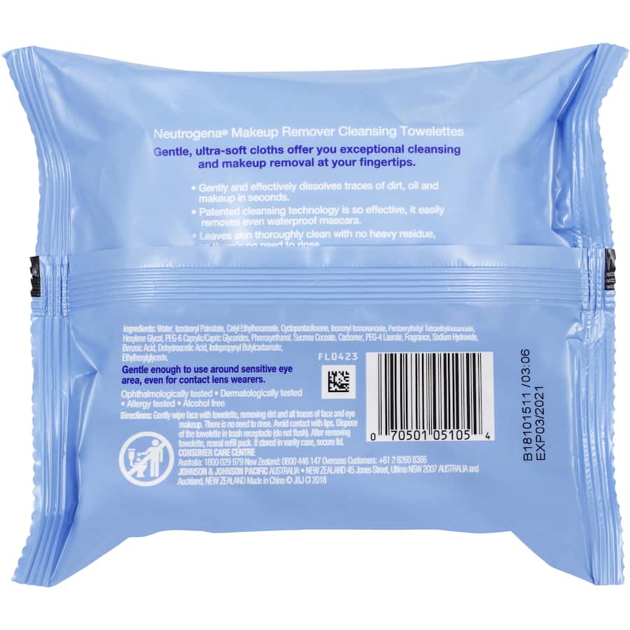 Neutrogena Facial Wipes Cleansing Towelettes 25pack