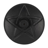 Black Pentagram Terracotta Incense Plate
