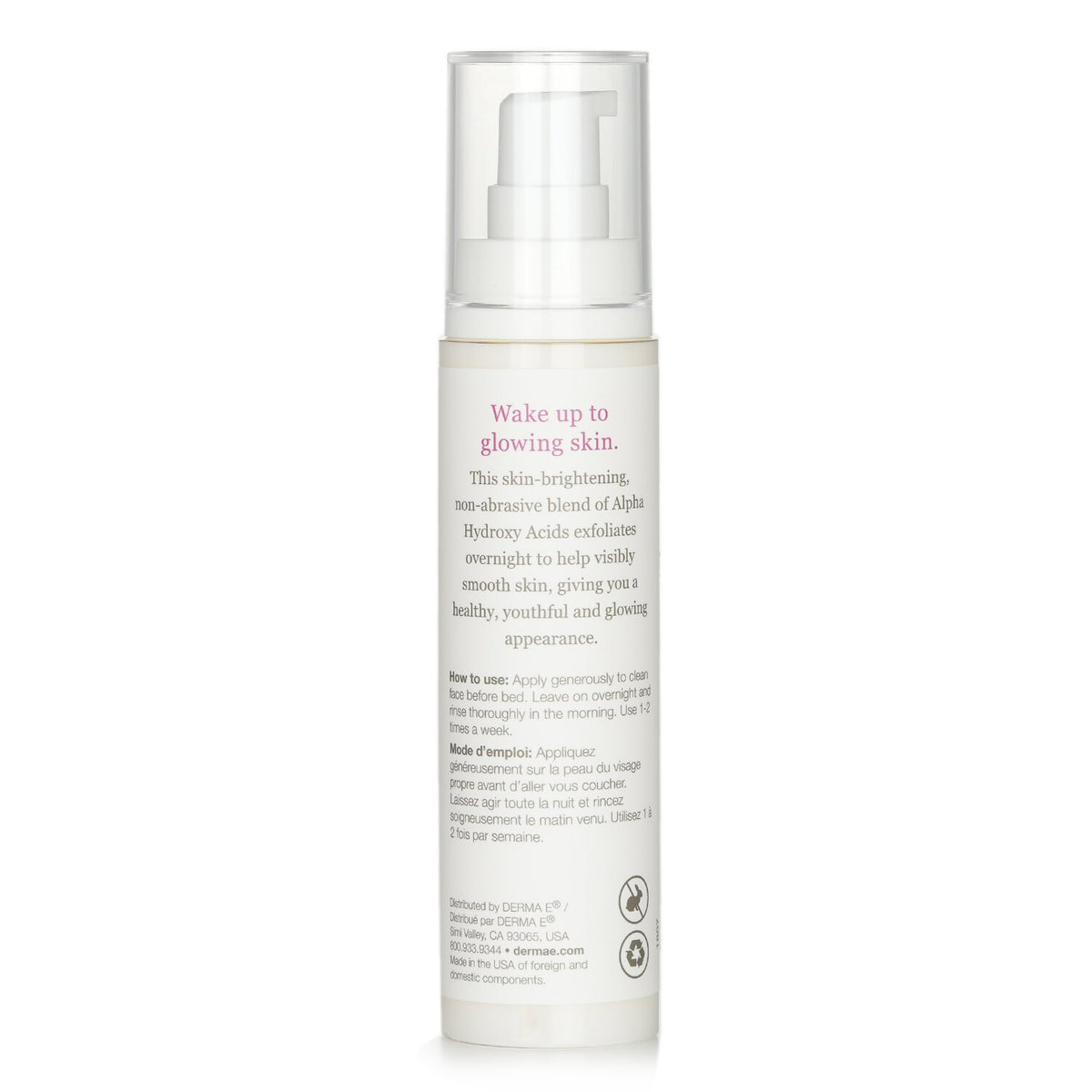 Derma E Essentials Overnight Peel  60ml/2oz