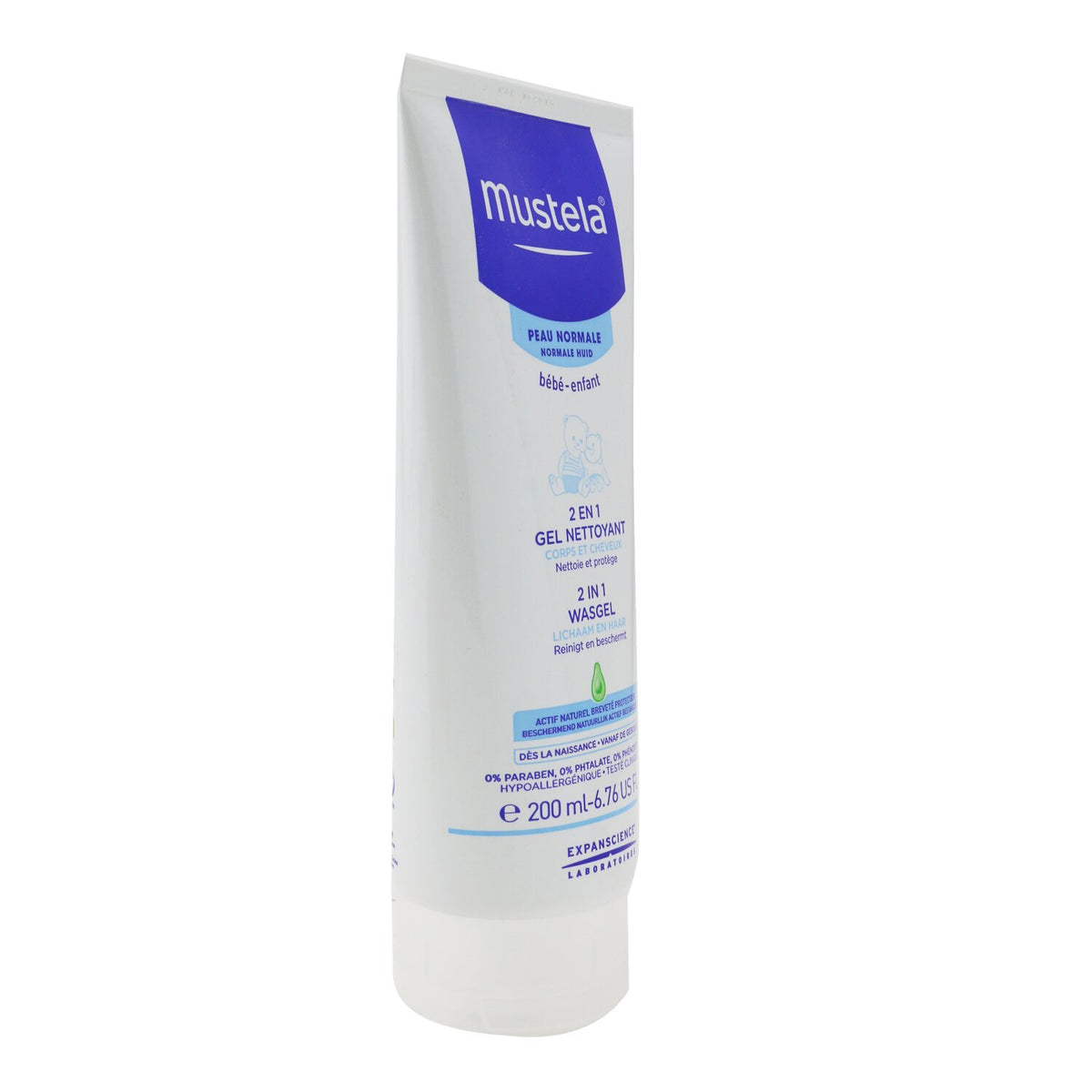 Mustela - 2 In 1 Body & Hair Cleansing gel - For Normal Skin  - 200ml/6.76oz