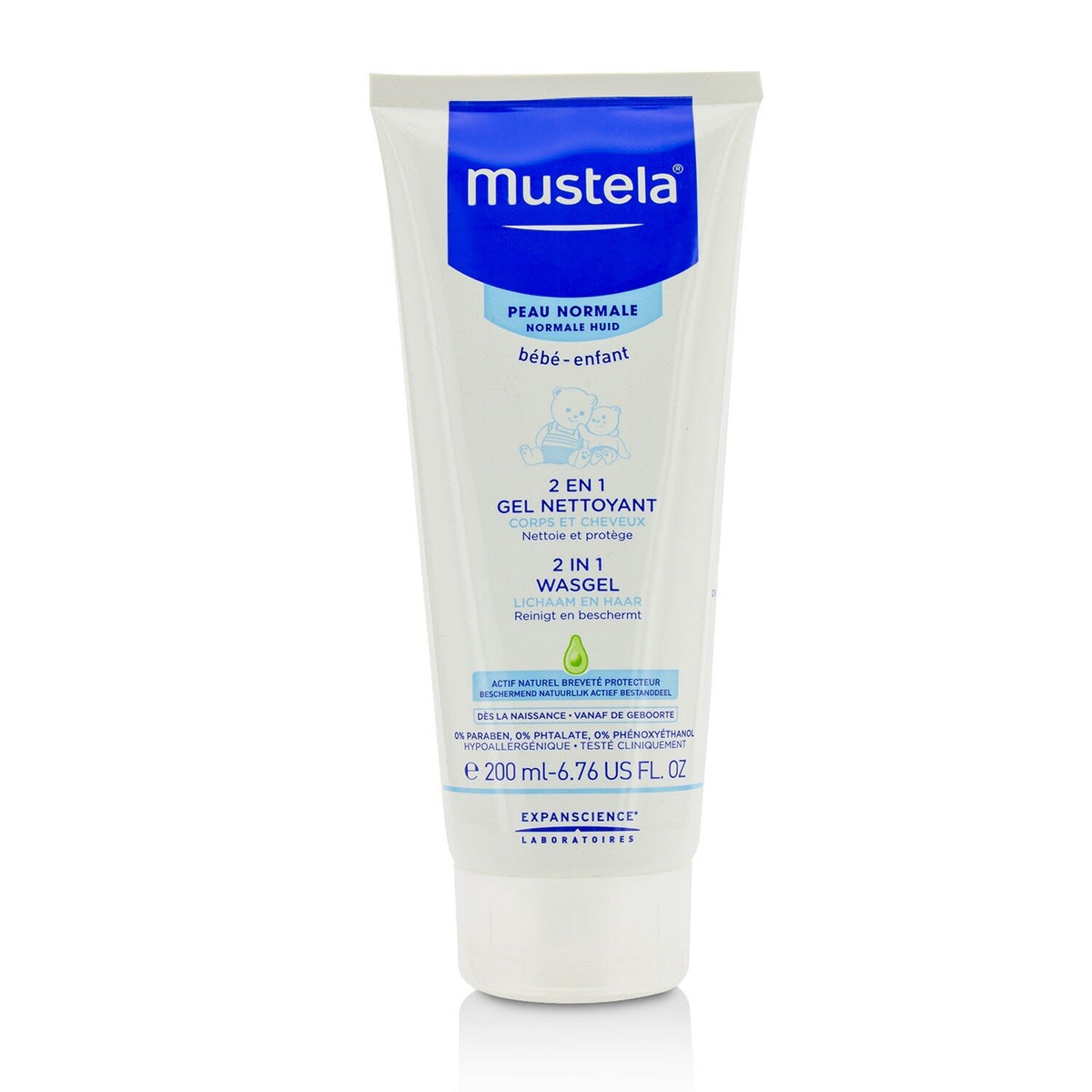 Mustela - 2 In 1 Body & Hair Cleansing gel - For Normal Skin  - 200ml/6.76oz