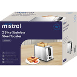 Mistral 2 Slice Toaster Stainless Steel